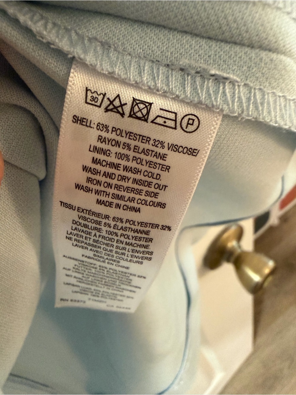 French Connection Pale Blue Ruffle-Front Mini Dress - Picture 9 of 9